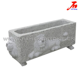供应狮子雕刻花槽 动物雕刻花槽 狮子雕刻石槽1