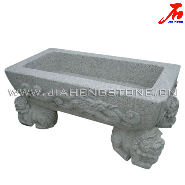 供应狮子雕刻花槽 动物雕刻花槽 狮子雕刻石槽2