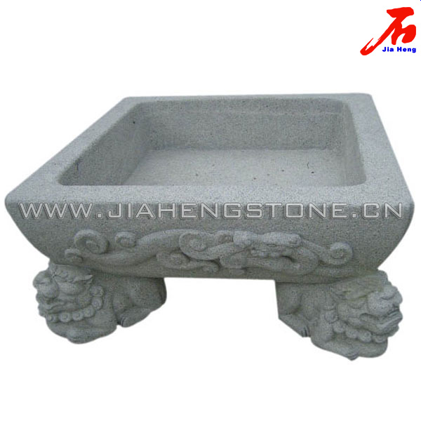 供应狮子雕刻花槽 动物雕刻花槽 狮子雕刻石槽3