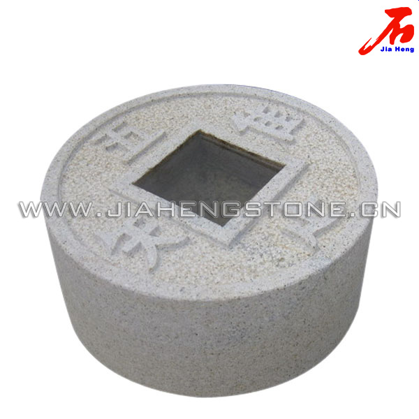 供应简单中式造型花盆 中式花盆石雕 中式石材花盆2