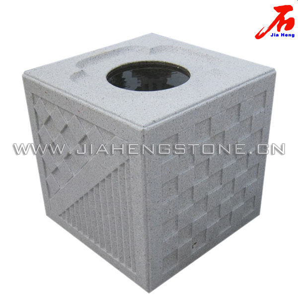 供应简单中式造型花盆 中式花盆石雕 中式石材花盆3