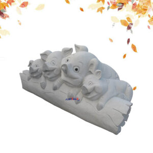 批发三只猪花岗岩雕刻