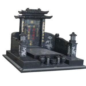 大套蓝珍珠花岗岩墓碑