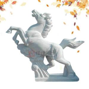 精雕花岗岩奔腾马像，户外装饰首选